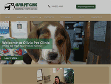 Tablet Screenshot of oliviapetclinic.com